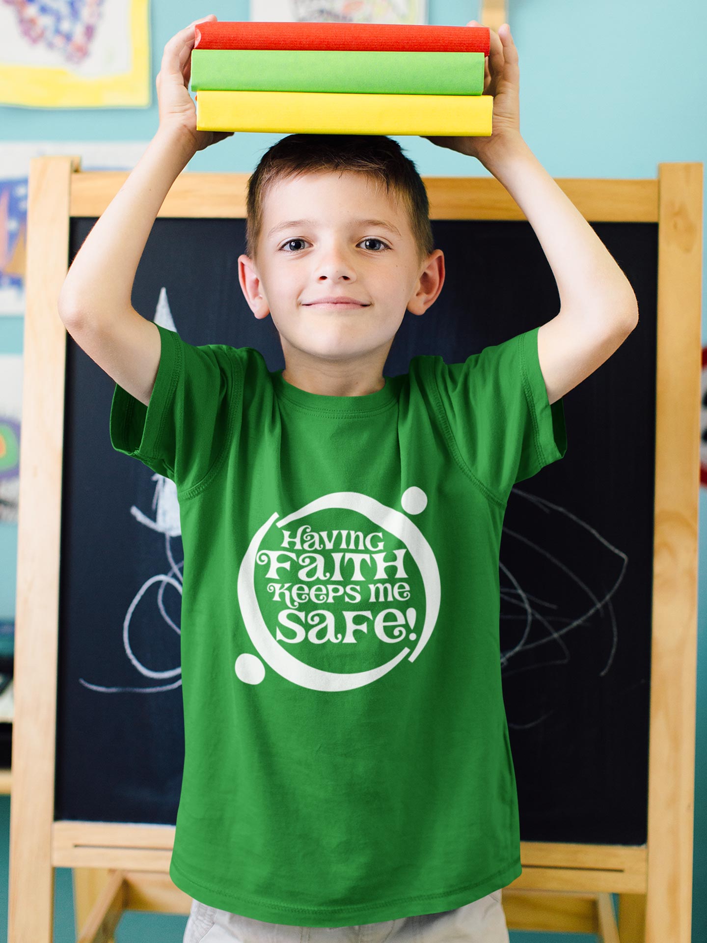 Having Faith Keeps me Safe! - Boys T-Shirt