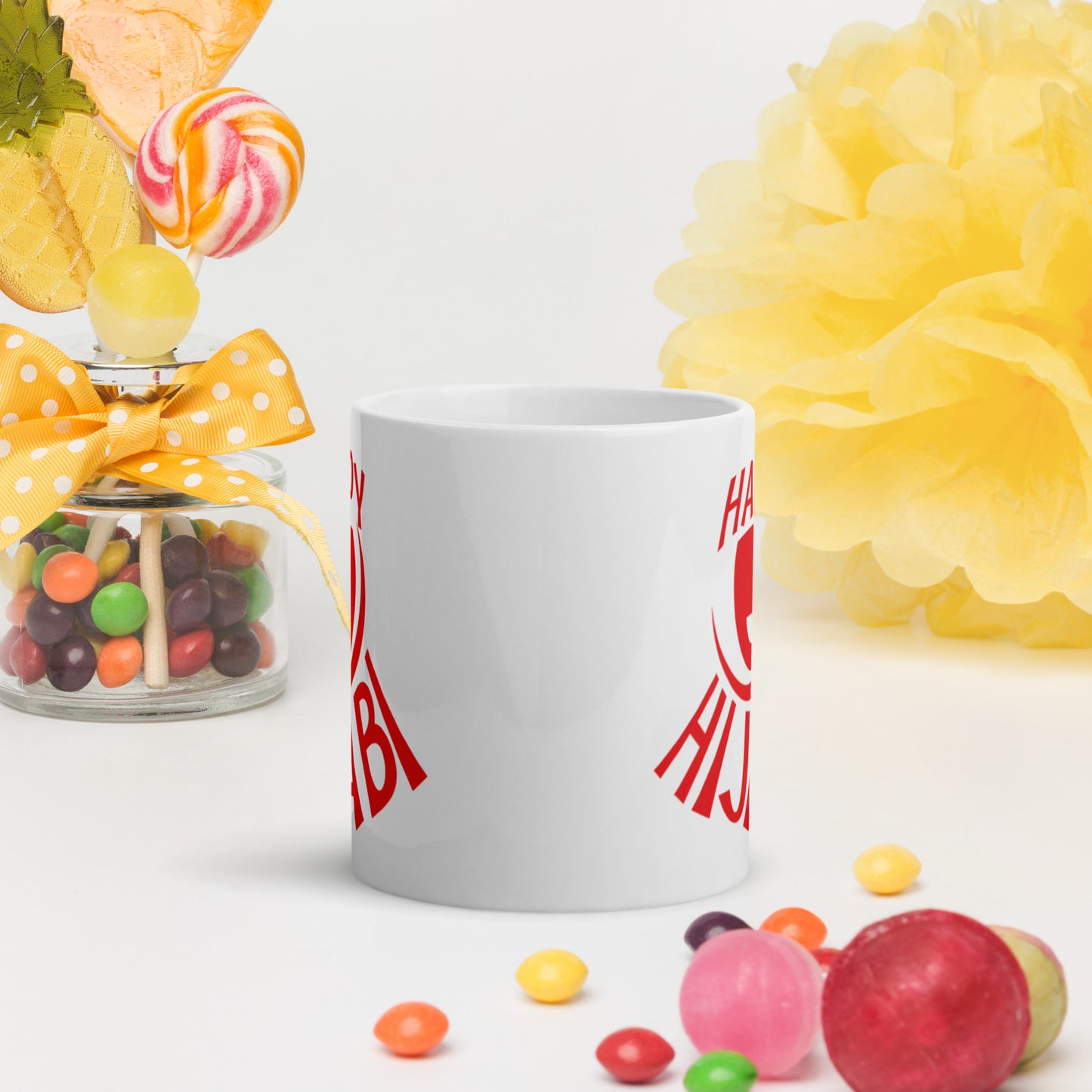 Happy Hijabi - White glossy mug
