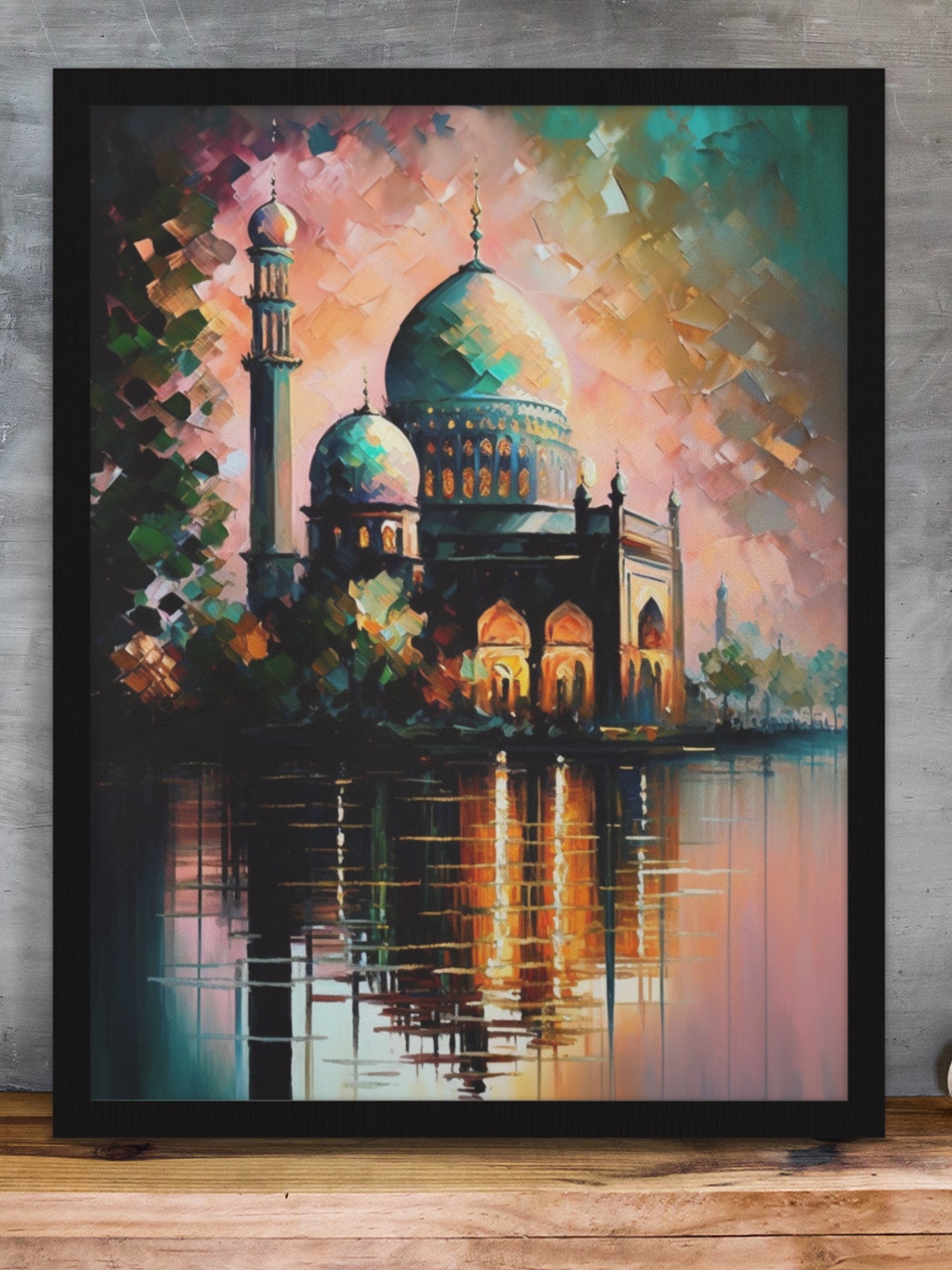 Emerald Mosque Painting