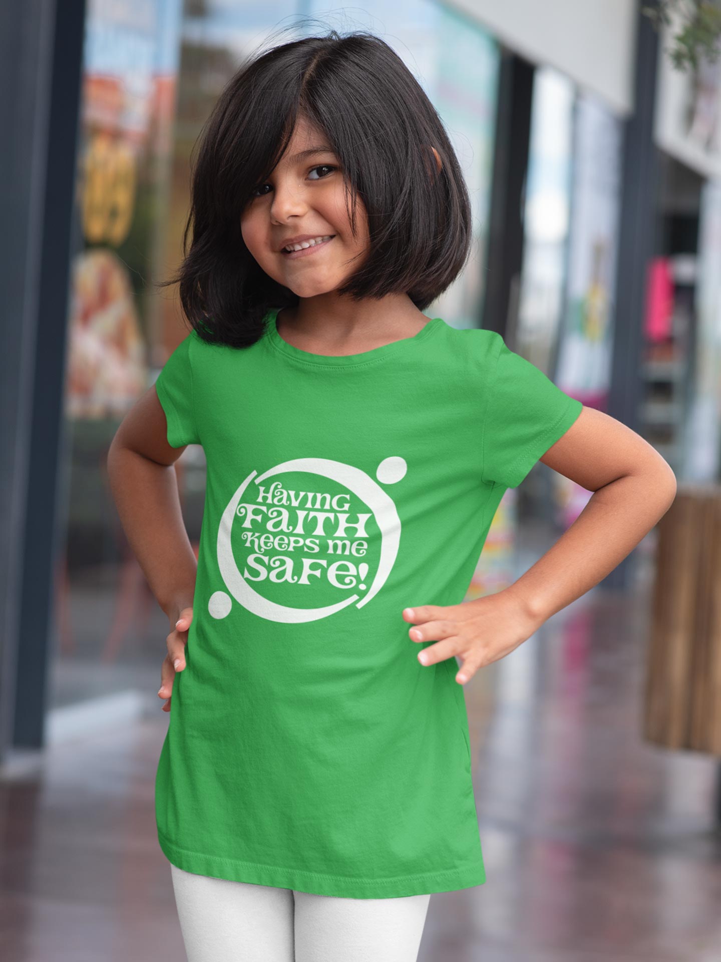 Having Faith Keeps me Safe! - Girls T-Shirt