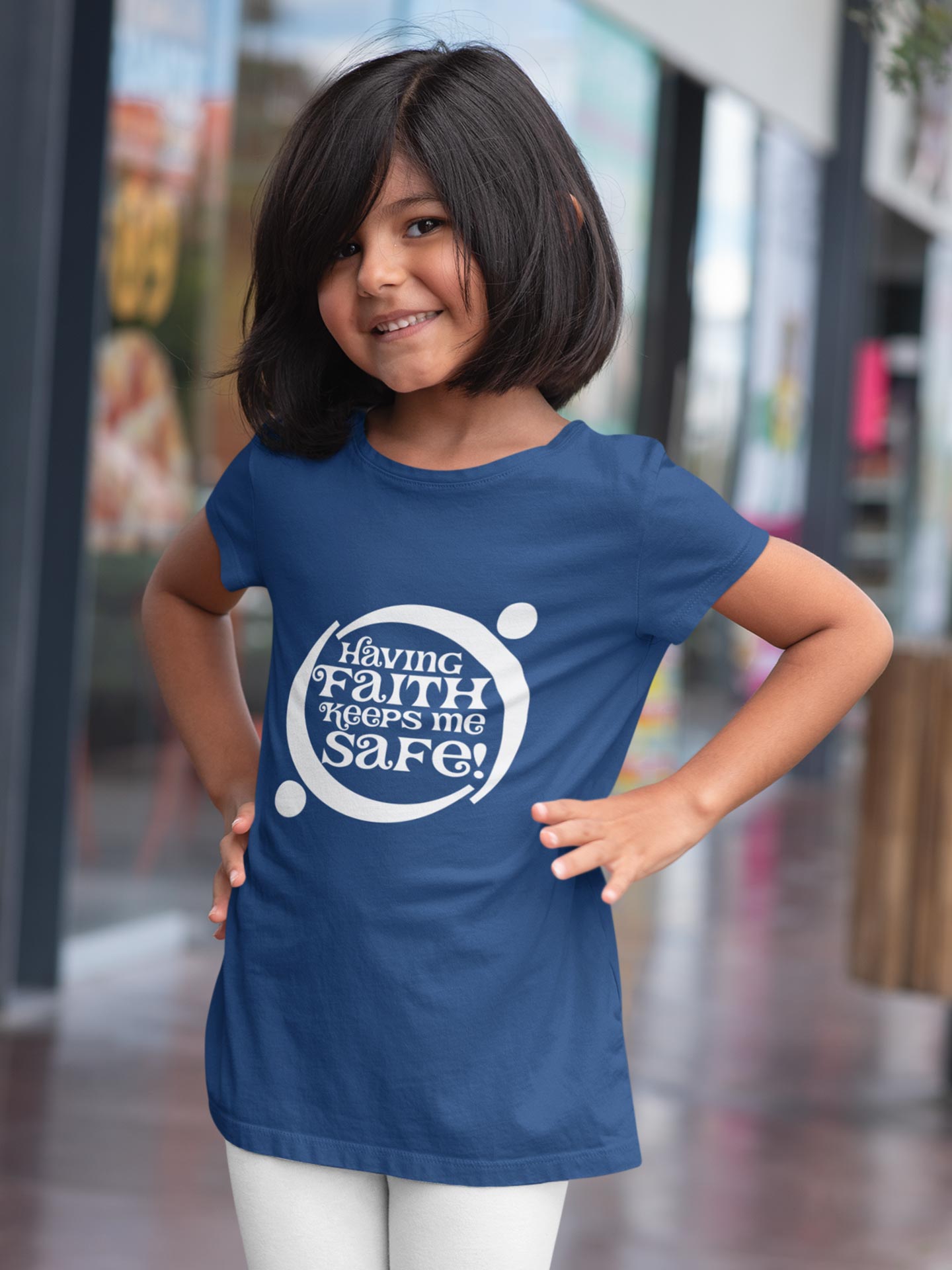 Having Faith Keeps me Safe! - Girls T-Shirt