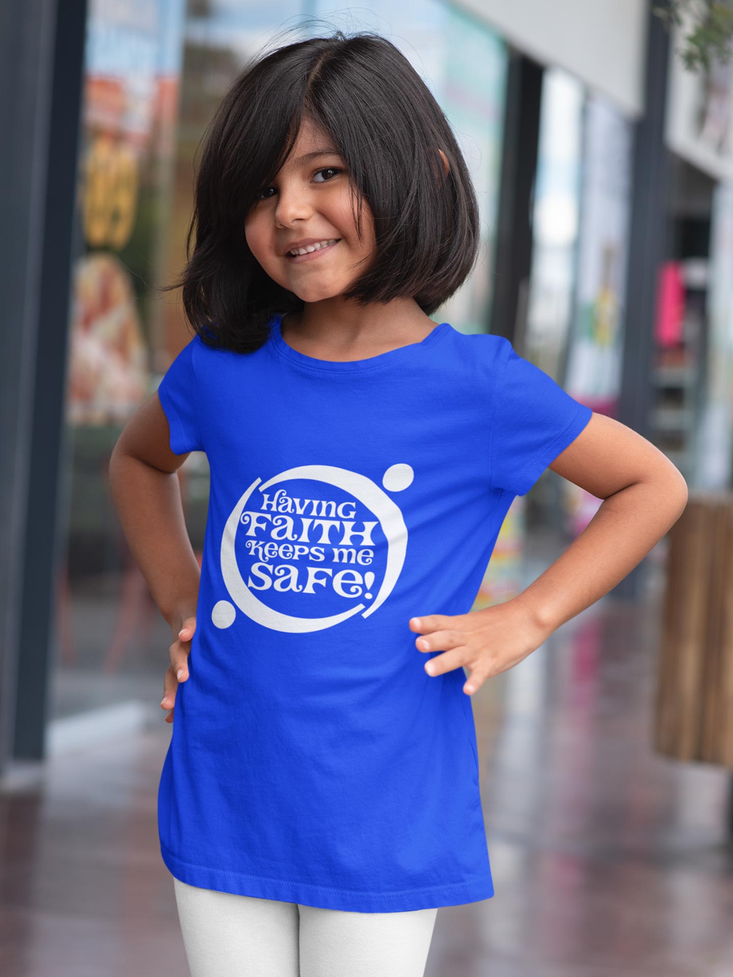 Having Faith Keeps me Safe! - Girls T-Shirt