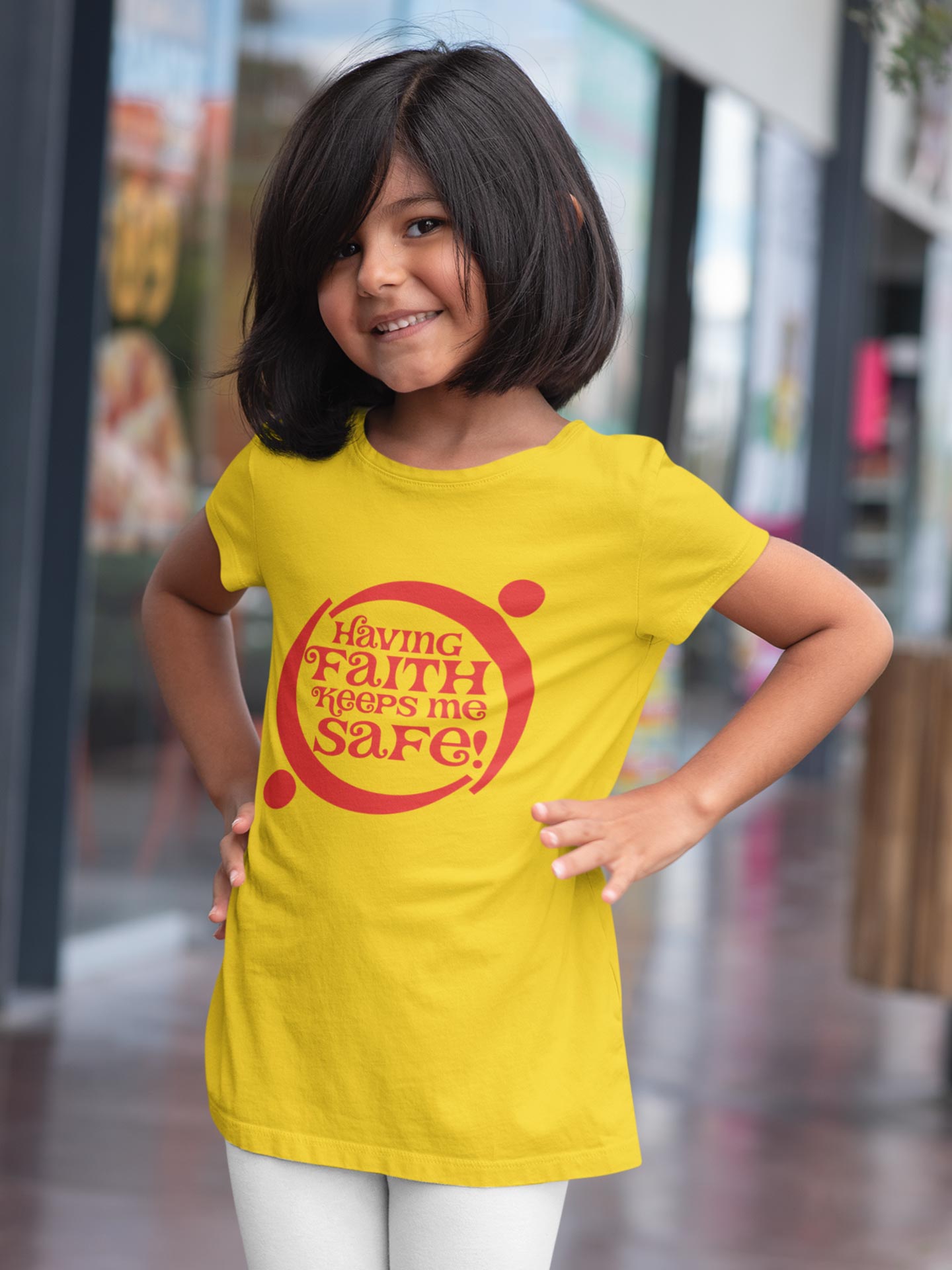 Having Faith Keeps me Safe! - Girls T-Shirt