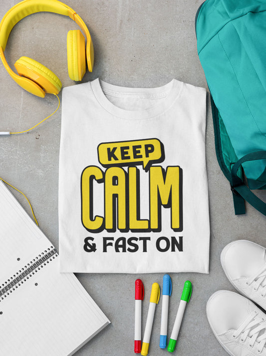 Keep Calm & Fast on - Mens T-shirt