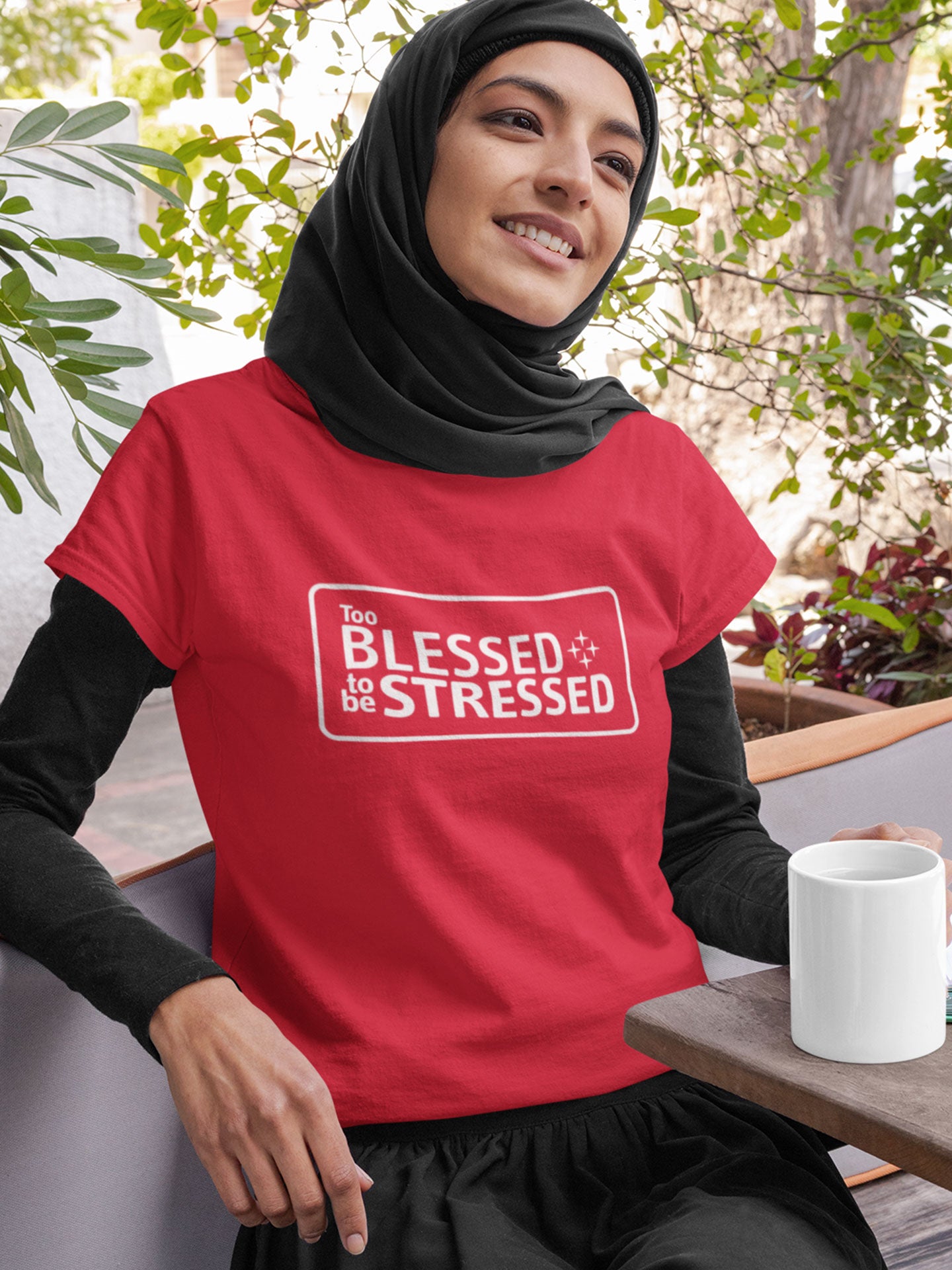 Too Blessed to be Stressed - Womens T-shirt