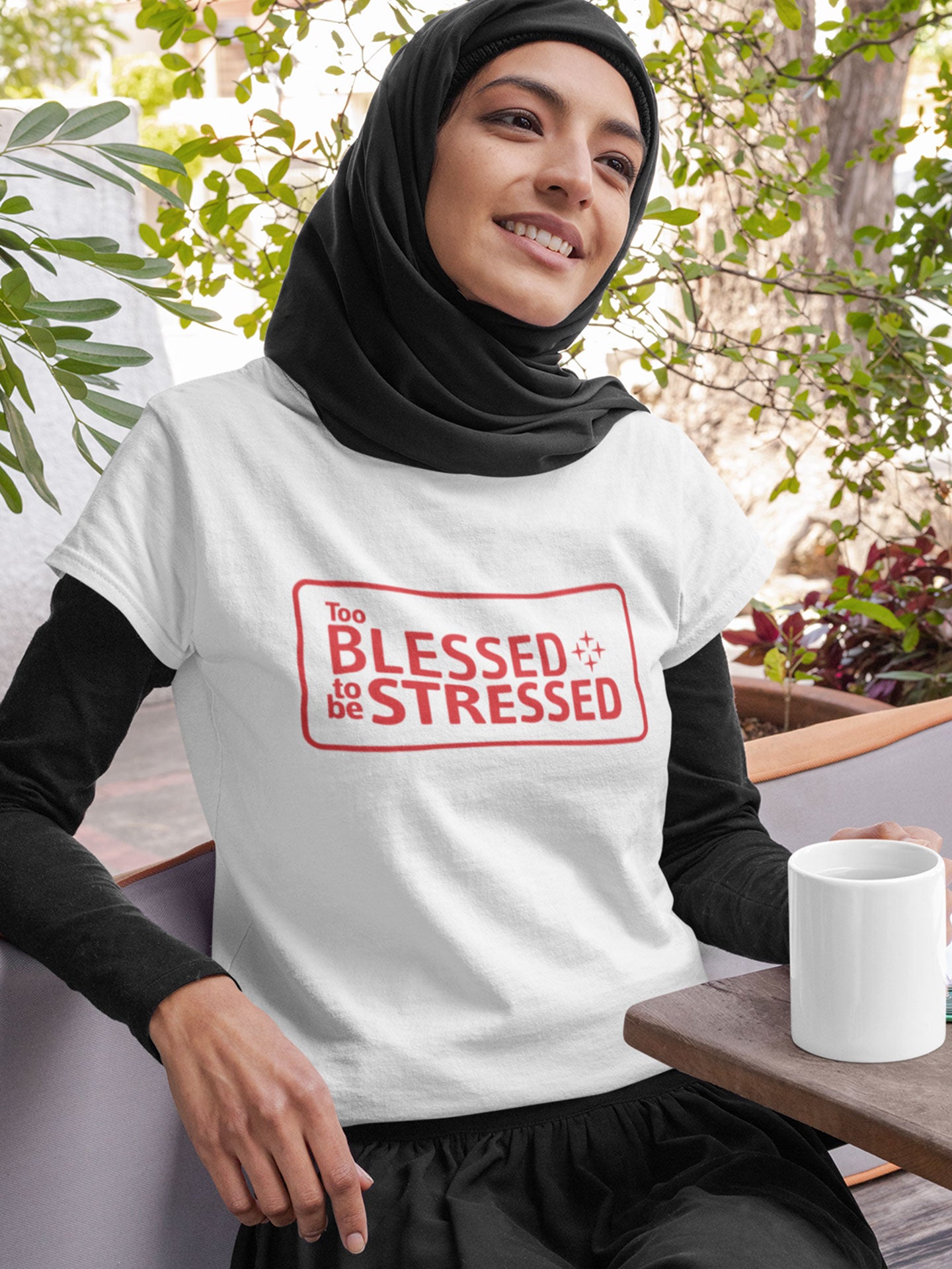 Too Blessed to be Stressed - Womens T-shirt